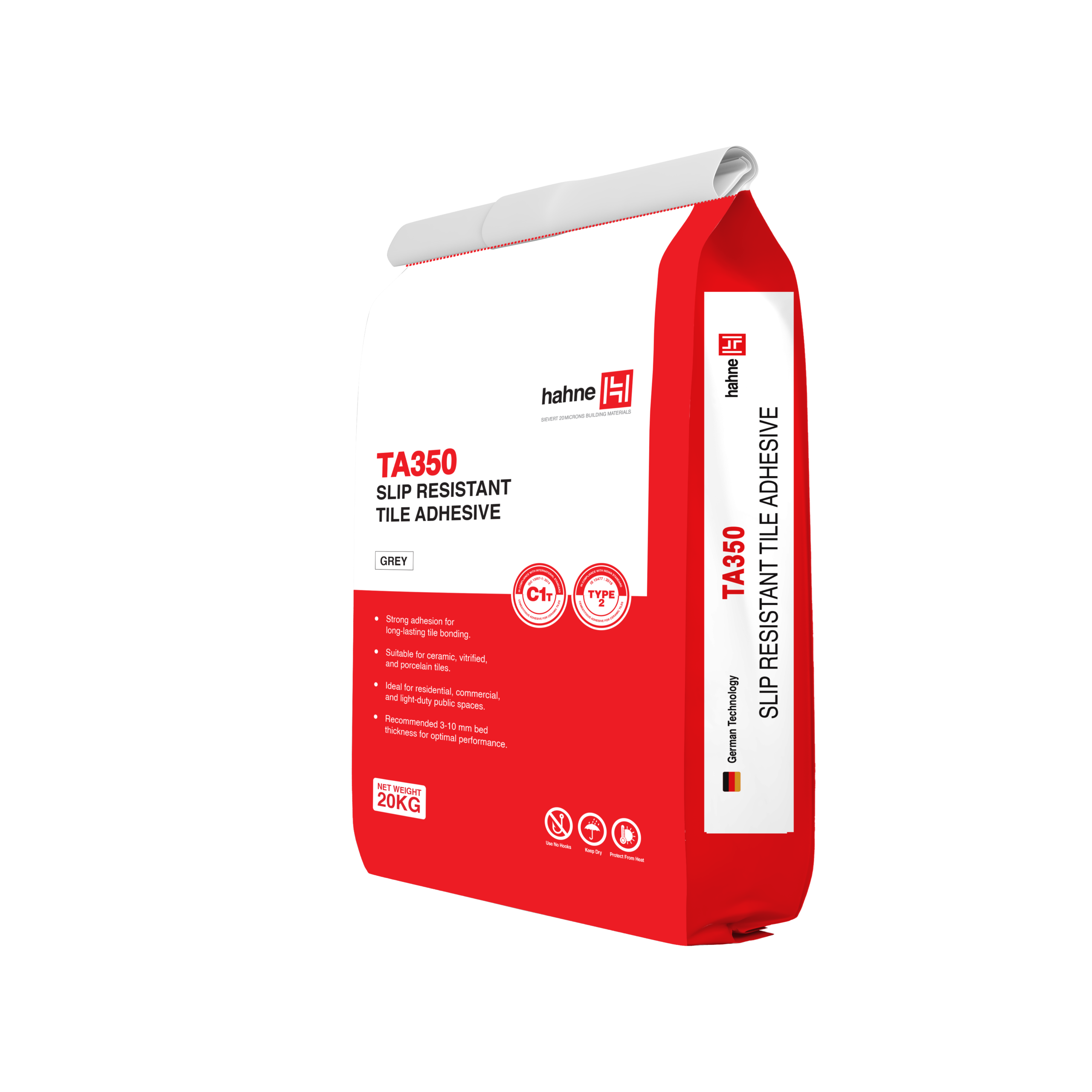 TA350 Slip Resistant Tile Adhesive - White Left